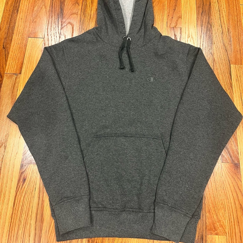 Men's Champion Small Size Gray Hoodie, Like New 50% Polyester‎ and 50% Cotton.